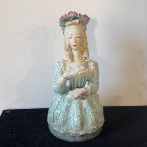 Vintage Cordey Ceramics Woman's Bust with Roses 10" #5037 BEAUTIFUL